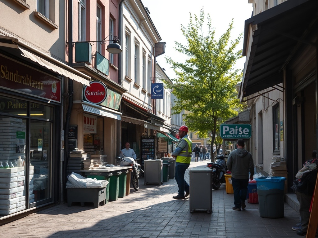 Osoba pracująca przy biurku w nowoczesnym urzędzie w Łowiczu, symbol nowej pracy