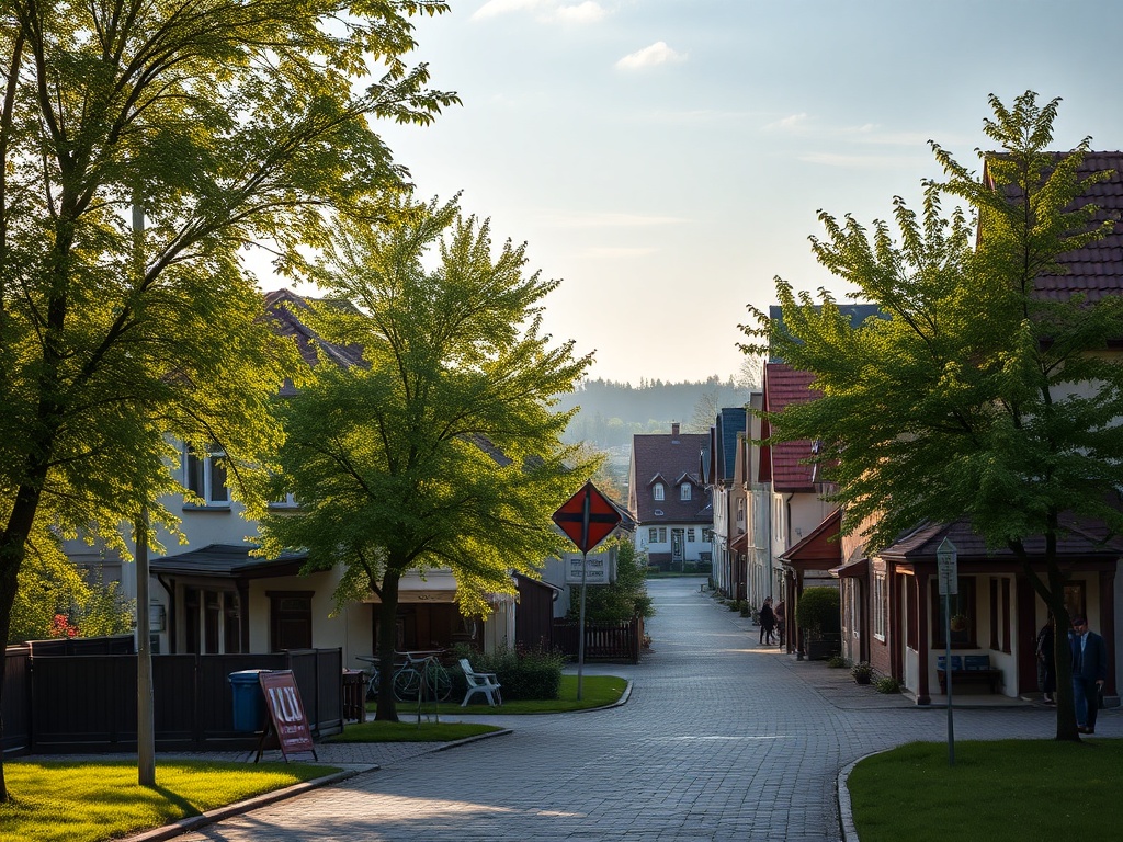Tablica informacyjna z napisem "Łowicz stolica folkloru województwa łódzkiego" z elementami łowickiego wzoru ludowego.