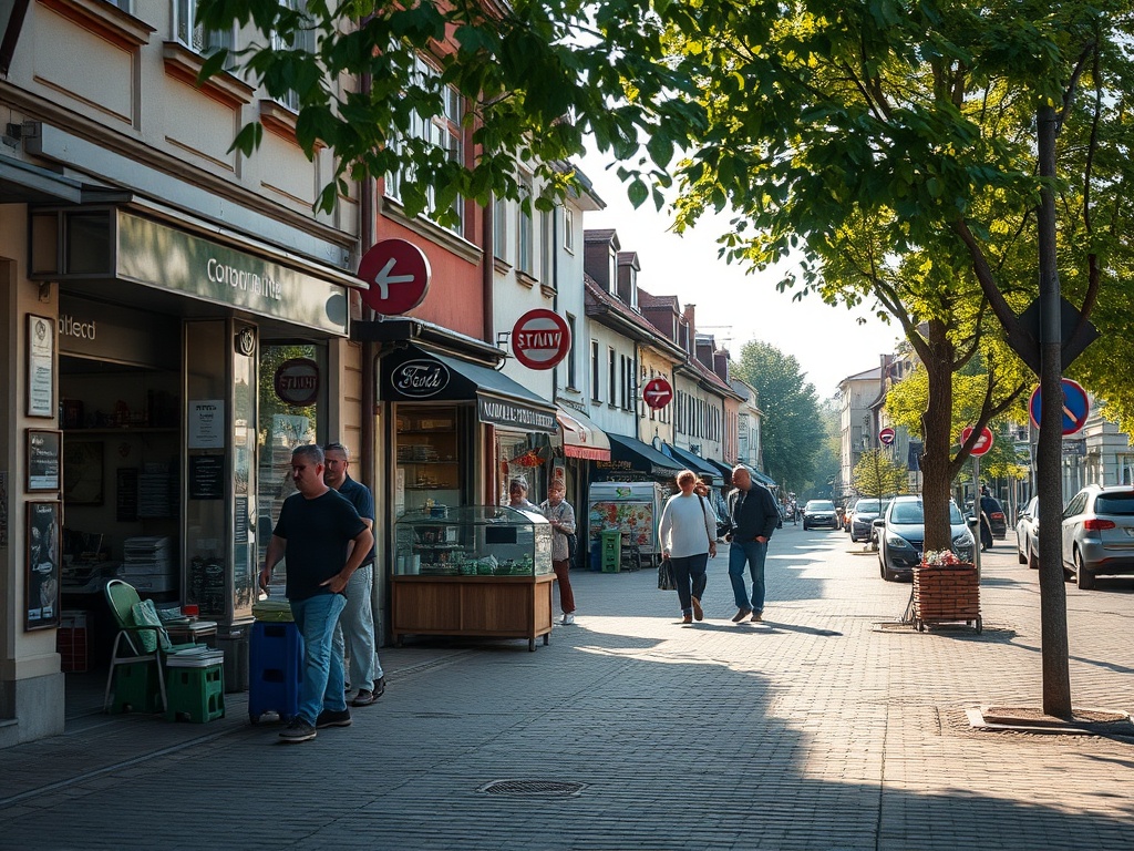 Grupa ludzi pracujących w nowoczesnym zakładzie produkcyjnym w Łowiczu, szukających pracy.